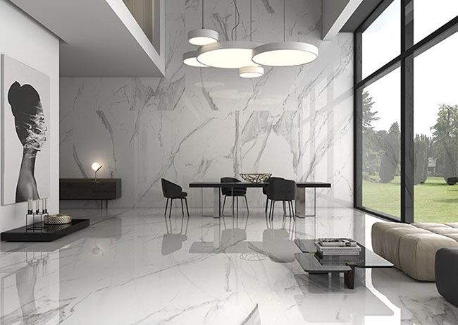Chọn gạch ốp tường phòng khách dựa trên phong cách thiết kế2