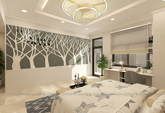 KHÔNG GIAN PHÒNG NGỦ MASTER LẦU 1 VILLA THỦ ĐỨC 2