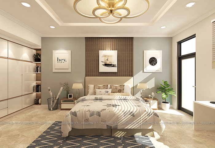 KHÔNG GIAN PHÒNG NGỦ MASTER LẦU 1 VILLA THỦ ĐỨC 4