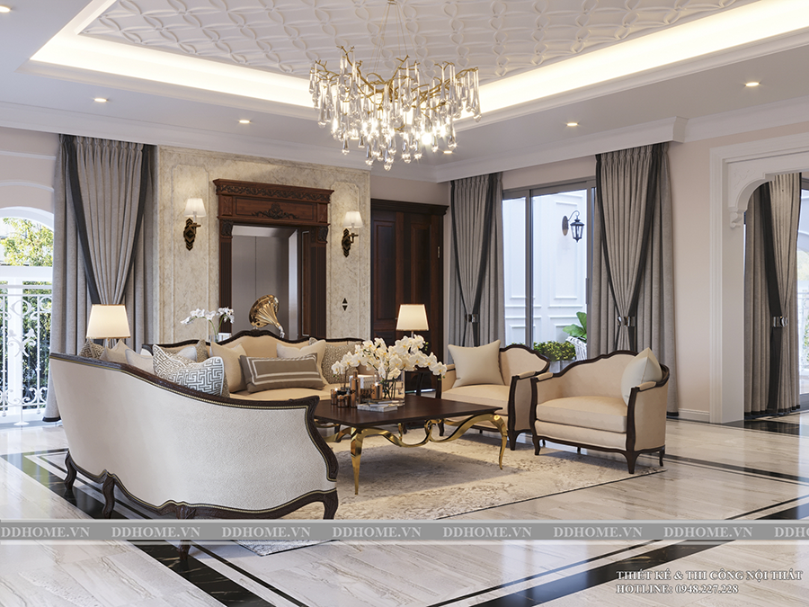 THIẾT KẾ NỘI THẤT BIỆT THỰ SANG TRỌNG QUẬN 7 2
