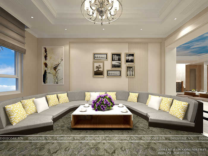 THIẾT KẾ NỘI THẤT KHÔNG GIAN LẦU 2 VILLA THỦ ĐỨC  3