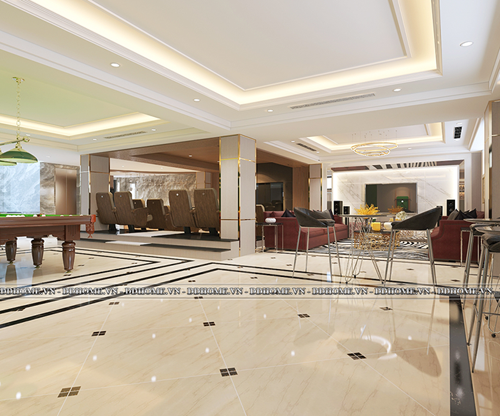 THIẾT KẾ NỘI THẤT TẦNG HẦM VILLA THỦ ĐỨC 1