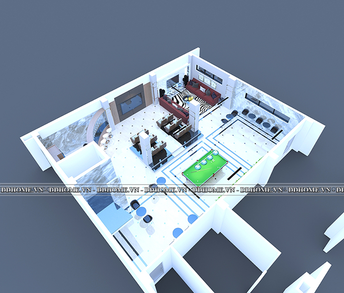 THIẾT KẾ NỘI THẤT TẦNG HẦM VILLA THỦ ĐỨC 12