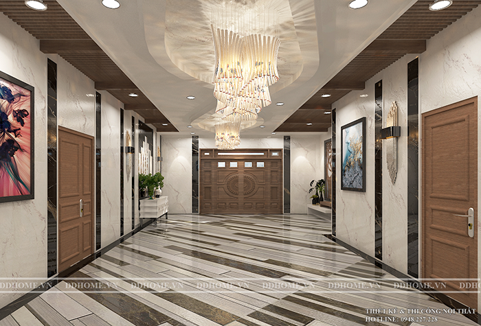THIẾT KẾ SẢNH PHÒNG KHÁCH TẦNG 1 VILLA THỦ ĐỨC  6