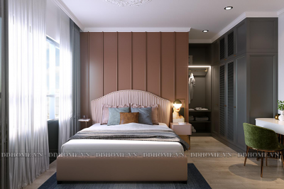GIƯỜNG NGỦ KHUNG GỖ TỰ NHIÊN BỌC VẢI