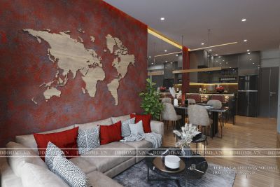 THIẾT KẾ NỘI THẤT CĂN HỘ 2 PHÒNG NGỦ TẠI OPAL BOULEVARD