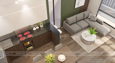 THIẾT KẾ NỘI THẤT CĂN HỘ 2PN - CHUNG CƯ MIZUKI PARK