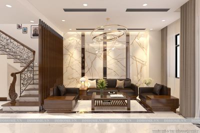 THIẾT KẾ NỘI THẤT NHÀ PHỐ LIỀN KẾ BẰNG GỖ ÓC CHÓ – MIZUKI PARK
