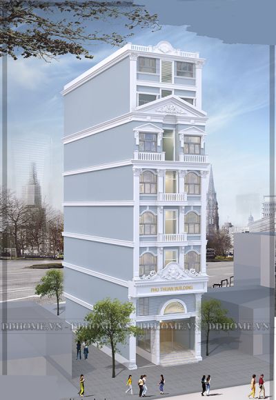 THIẾT KẾ KIẾN TRÚC TÒA NHÀ CHO THUÊ - QUẬN 7