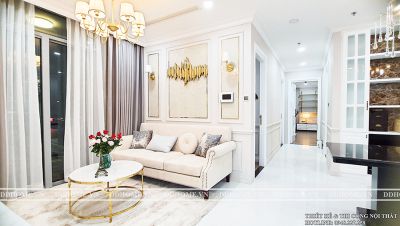 Hình ảnh thi công thực tế căn hộ 3PN tại Vinhome Central Park